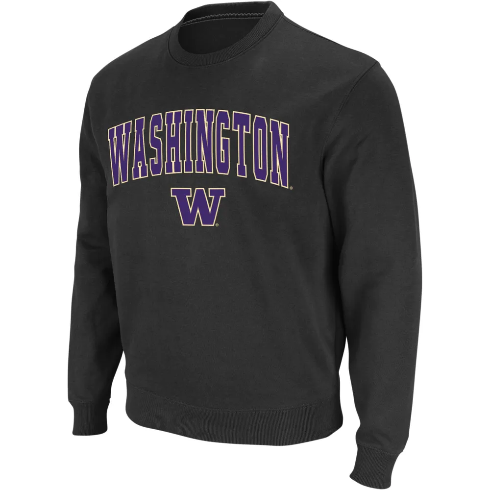 Sweat-shirt à col rond avec logo et arc des Washington Huskies Colosseum anthracite pour hommes