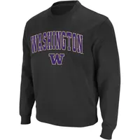 Sweat-shirt à col rond avec logo et arc des Washington Huskies Colosseum anthracite pour hommes