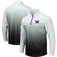 Men's Colosseum Gray Washington Huskies Magic Team Logo Quarter-Zip Jacket