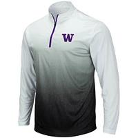 Men's Colosseum Gray Washington Huskies Magic Team Logo Quarter-Zip Jacket