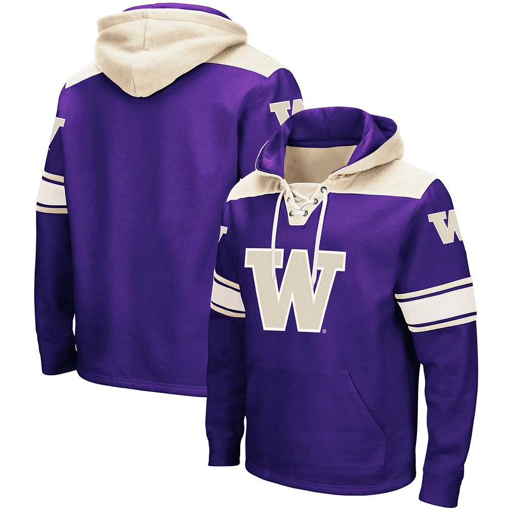 Sweat à capuche lacets violet Colosseum pour hommes, Washington Huskies 2.0