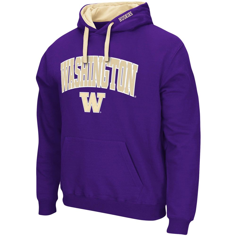 Men's Colosseum Purple Washington Huskies Big & Tall Arch Logo 2.0 Pullover Hoodie