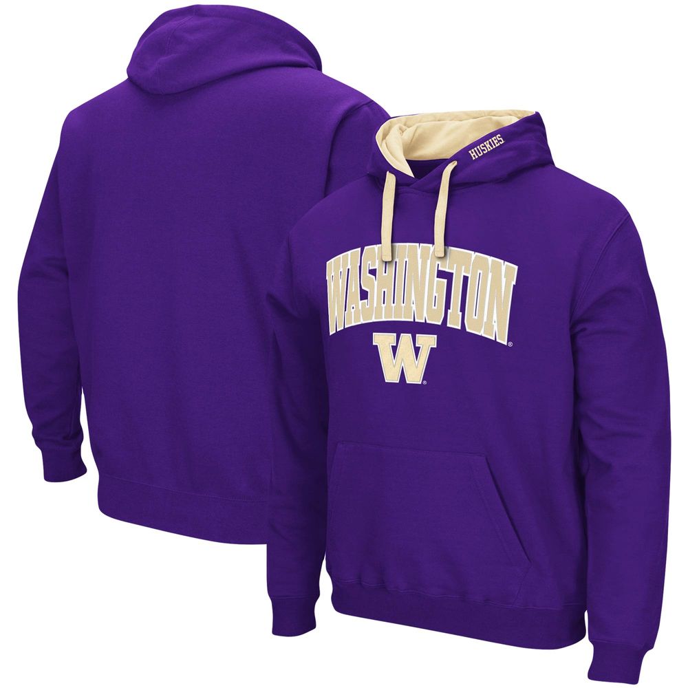 Men's Colosseum Purple Washington Huskies Big & Tall Arch Logo 2.0 Pullover Hoodie