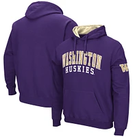 Men's Colosseum Purple Washington Huskies Double Arch Pullover Hoodie