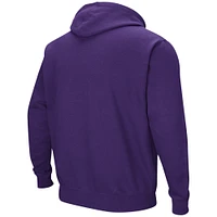 Men's Colosseum Purple Washington Huskies Double Arch Pullover Hoodie