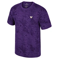 Men's Colosseum Purple Washington Huskies Floral Printed T-Shirt