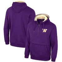 Sweat à capuche demi-zippé violet Colosseum pour hommes des Washington Huskies