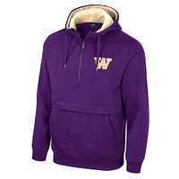 Sweat à capuche demi-zippé violet Colosseum pour hommes des Washington Huskies