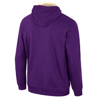 Sweat à capuche demi-zippé violet Colosseum pour hommes des Washington Huskies