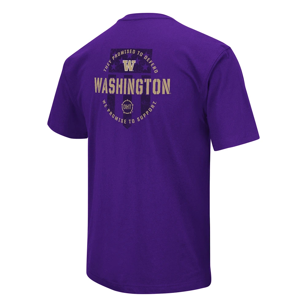 Men's Colosseum Purple Washington Huskies OHT Military Appreciation T-Shirt