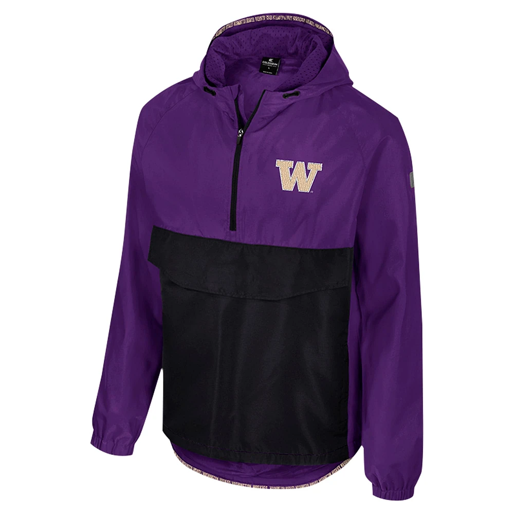 Men's Colosseum  Purple Washington Huskies Reloaded Anorak Half-Zip Jacket