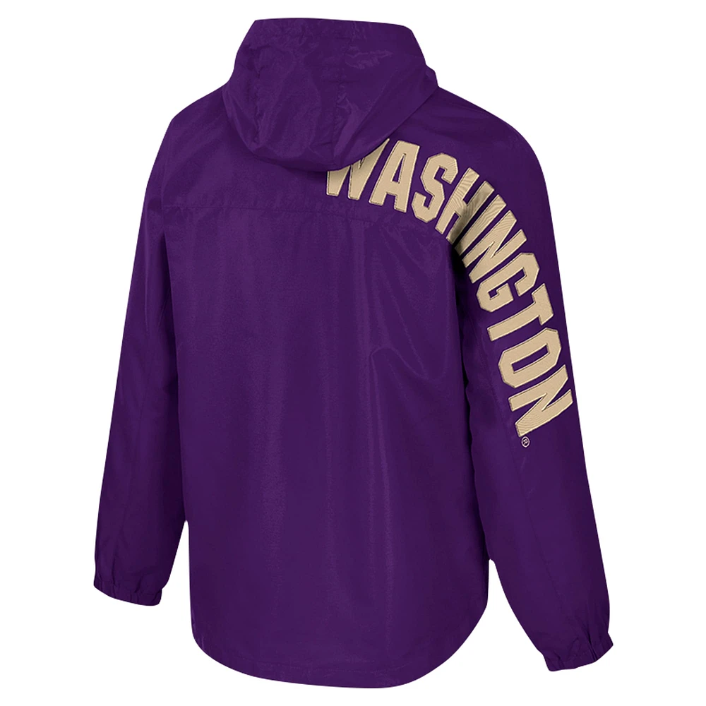 Veste anorak à demi-zip Reloaded pour homme Colosseum Purple Washington Huskies