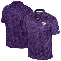 Polo de golf sublimé violet Colosseum pour homme Washington Huskies