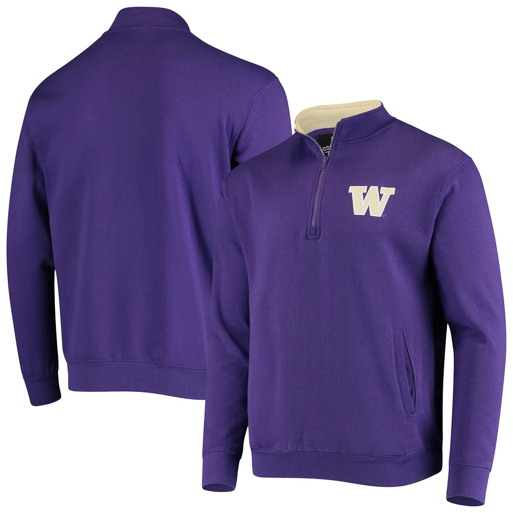 Veste violette à quart de zip avec logo Colosseum Washington Huskies Tortugas pour hommes