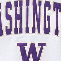 Men's Colosseum White Washington Huskies Arch & Logo Crew Neck Sweatshirt