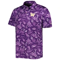 Men's Columbia Purple Washington Huskies Super Terminal Tackle Omni-Shade Polo