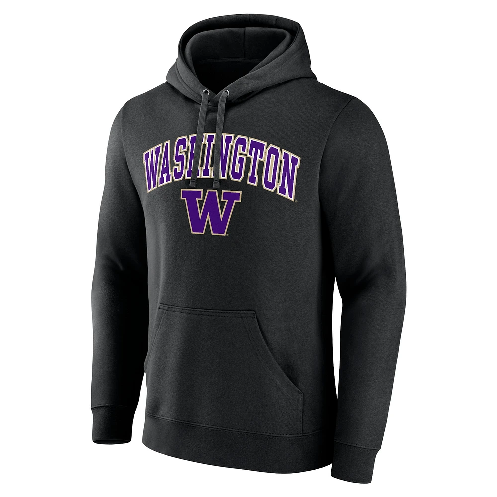 Sweat à capuche noir Washington Huskies Campus Fanatics pour hommes