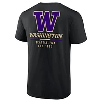 Men's Fanatics Black Washington Huskies Game Day 2-Hit T-Shirt