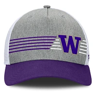 Men's Fanatics Heather Gray/Purple Washington Huskies Profile Trucker Adjustable Hat