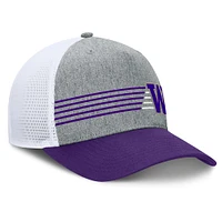 Men's Fanatics Heather Gray/Purple Washington Huskies Profile Trucker Adjustable Hat
