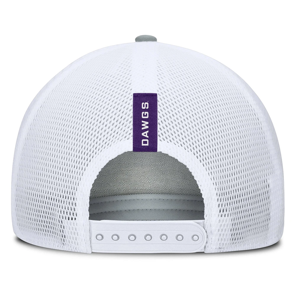 Men's Fanatics Heather Gray/Purple Washington Huskies Profile Trucker Adjustable Hat