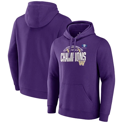 Sweat à capuche violet fanatiques pour hommes des Washington Huskies 2023 Pac-12 Football Conference Champions