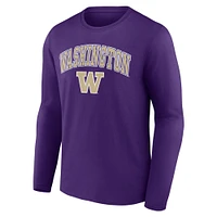 T-shirt violet à manches longues pour hommes Fanatics Washington Huskies Campus