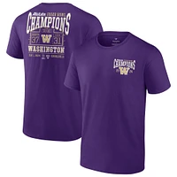 Fanatics pour hommes violet Washington Huskies College Football Playoff 2024 Sugar Bowl Champions Score T-shirt