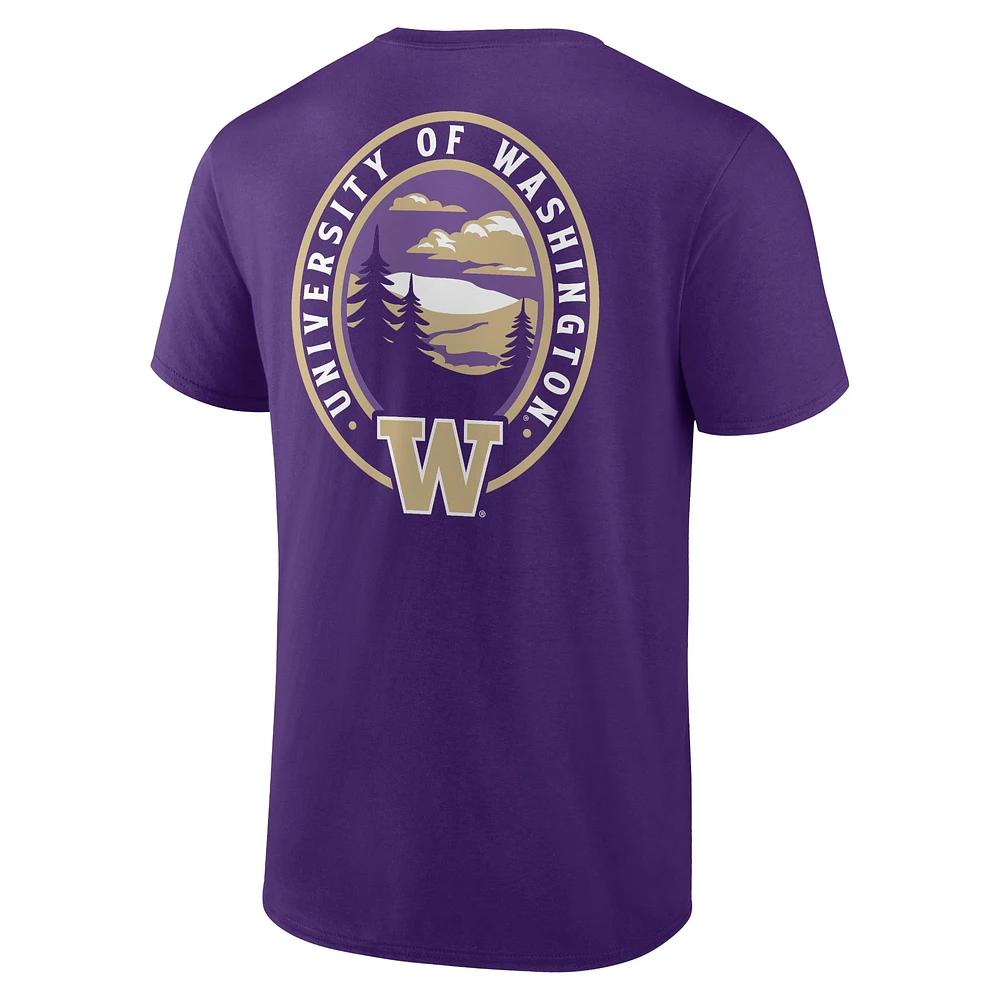 T-shirt violet Staycation Fanatics pour hommes des Huskies de Washington