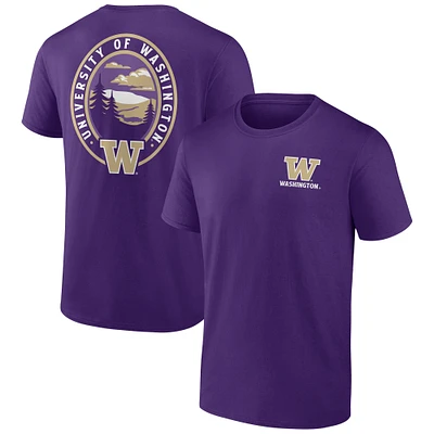 T-shirt violet Staycation Fanatics pour hommes des Huskies de Washington