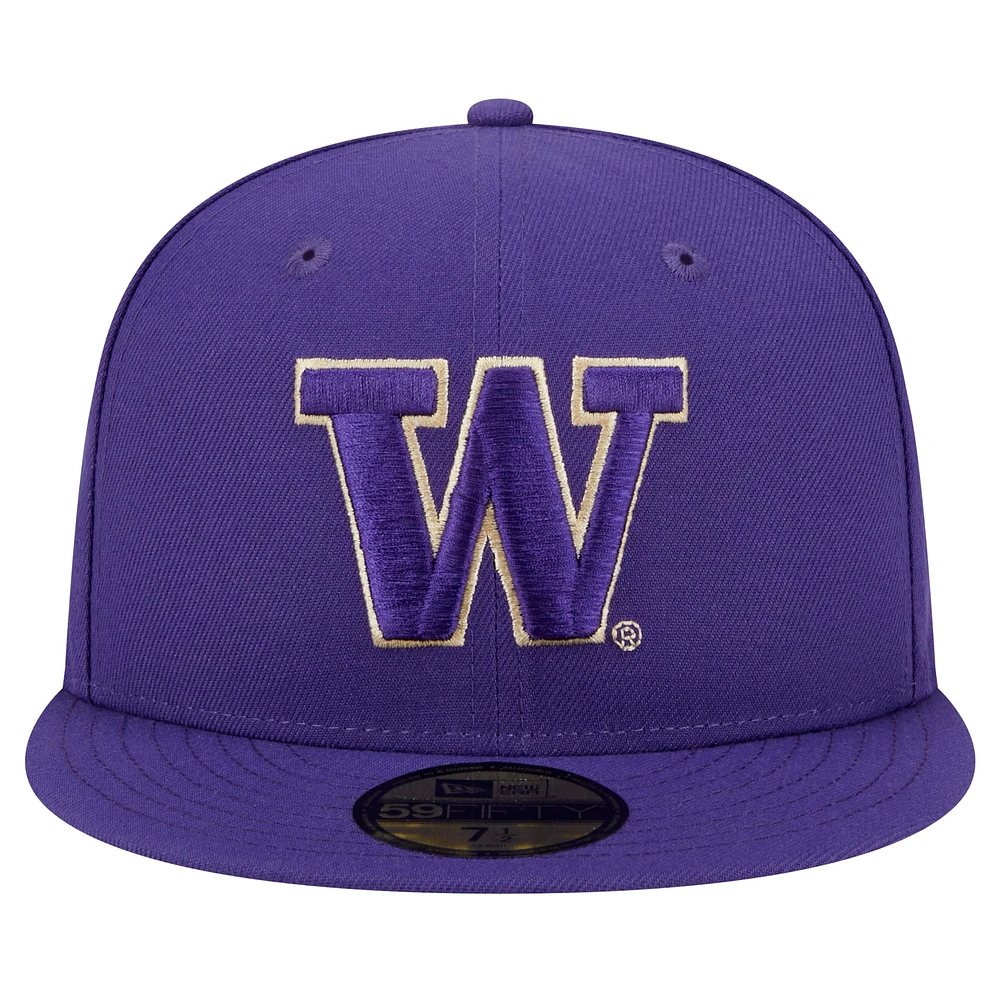 Men's New Era Purple Washington Huskies 59FIFTY Fitted Hat