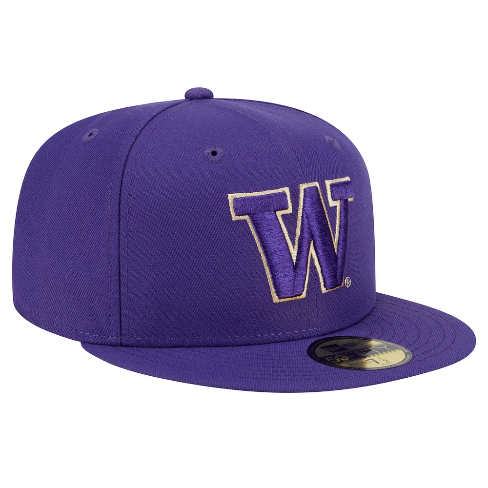 Men's New Era Purple Washington Huskies 59FIFTY Fitted Hat