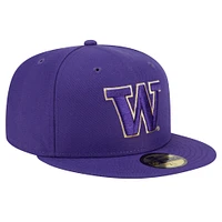 Casquette ajustée 59FIFTY Washington Huskies violette New Era pour homme