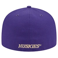 Casquette ajustée 59FIFTY Washington Huskies violette New Era pour homme