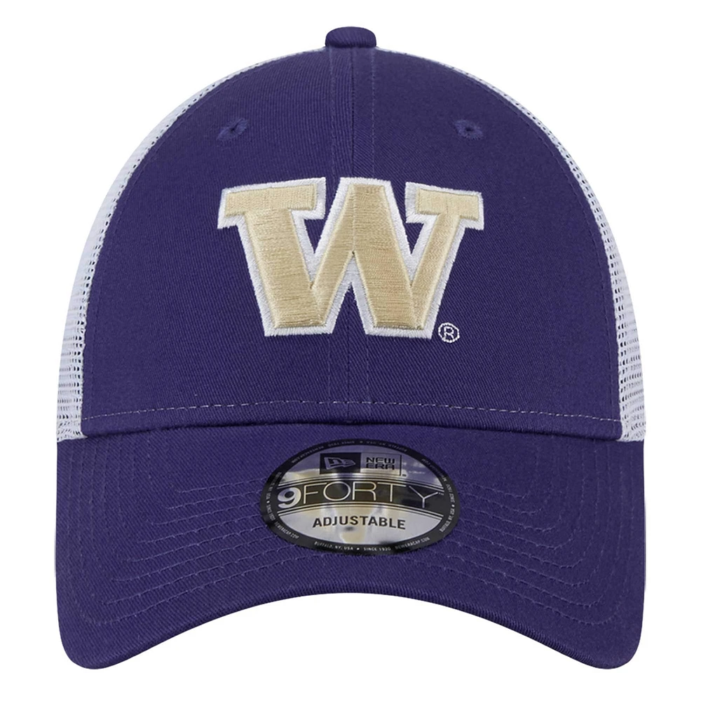 Casquette ajustable 9FORTY pour homme New Era violet Washington Huskies