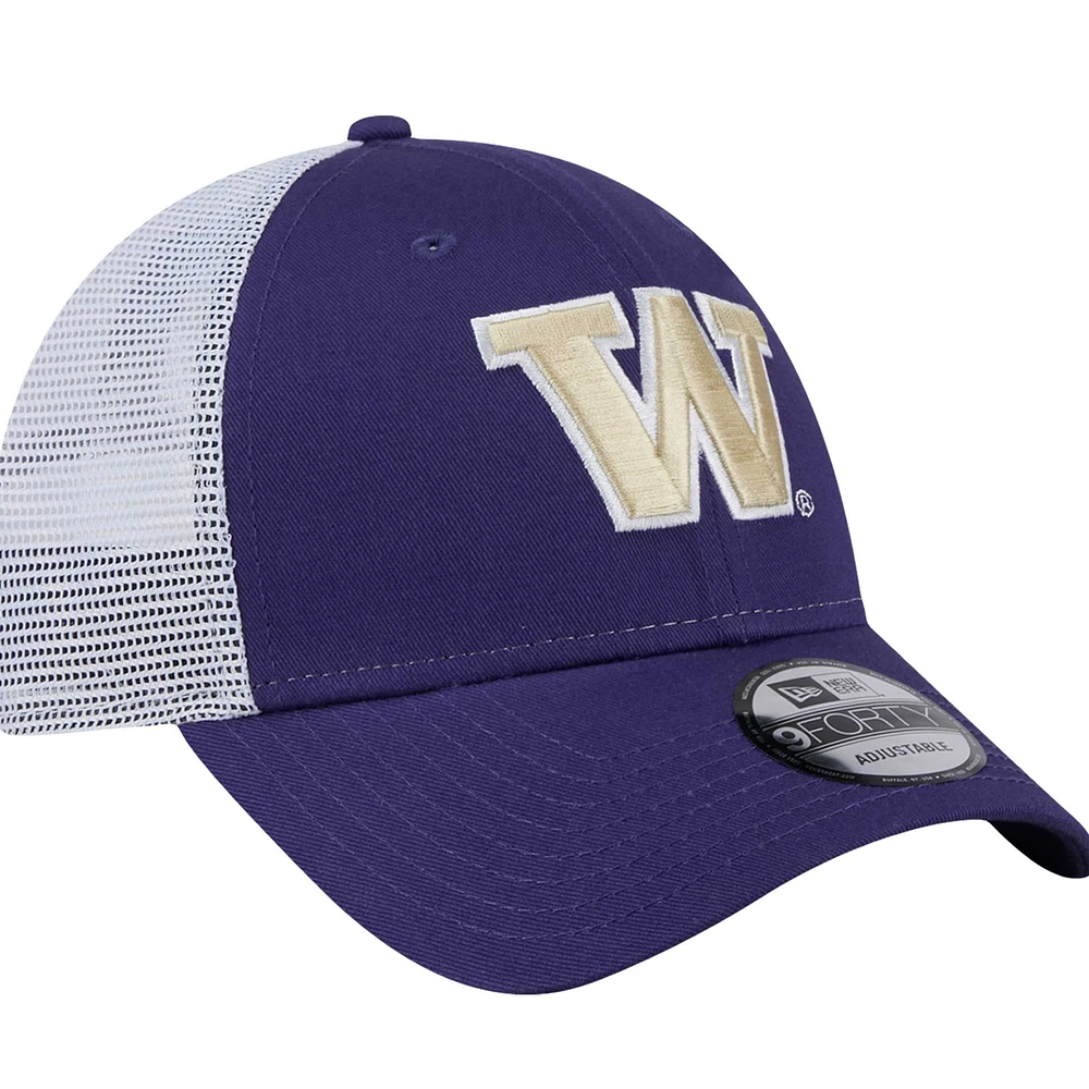 Casquette ajustable 9FORTY pour homme New Era violet Washington Huskies