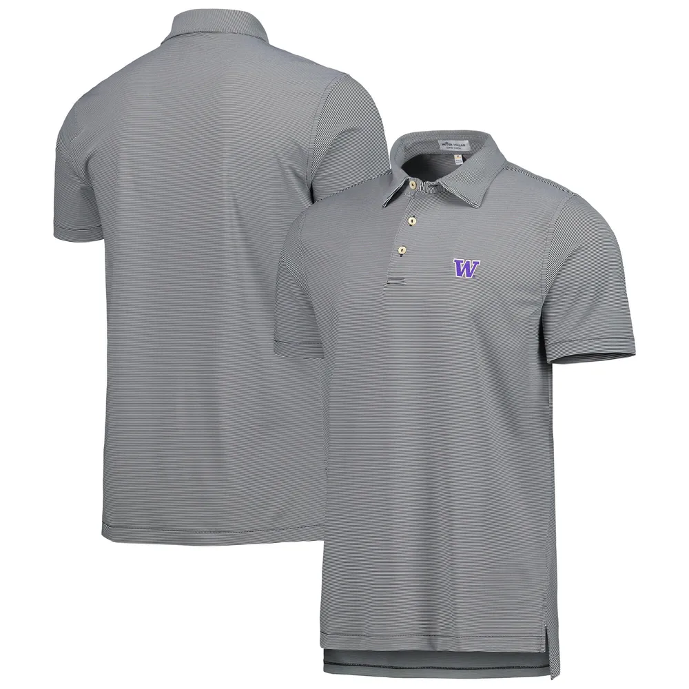 Men's Peter Millar Purple LSU Tigers Jubilee Stripe Polo