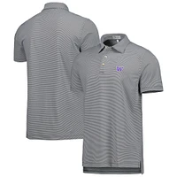 Polo en jersey rayé Performance Peter Millar Washington Huskies Jubilee pour homme, noir/blanc