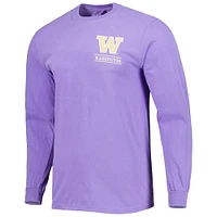 T-shirt à manches longues violet Washington Huskies Circle Campus Scene pour homme