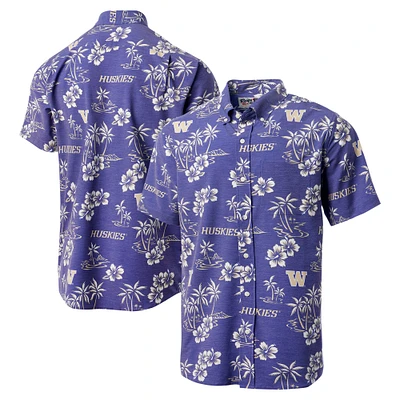 Chemise boutonnée classique pour homme Reyn Spooner Purple Washington Huskies