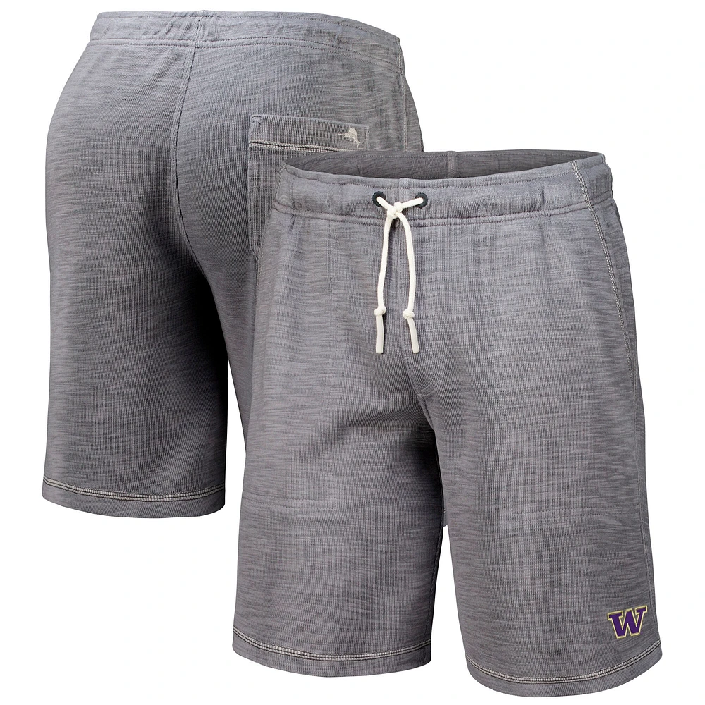 Short tri-mélange Tommy Bahama pour hommes, gris, Washington Huskies, Tobago Bay