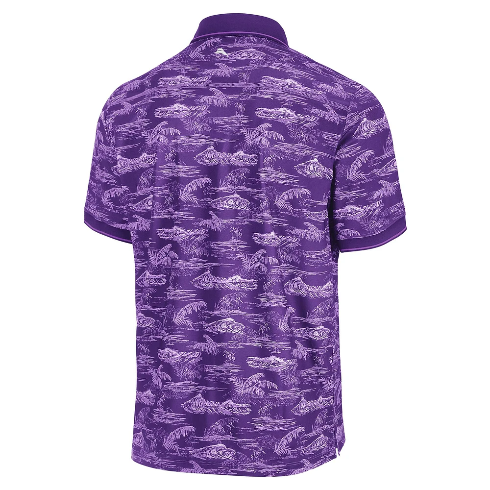 Men's Tommy Bahama Purple Washington Huskies Sport Bay View Polo