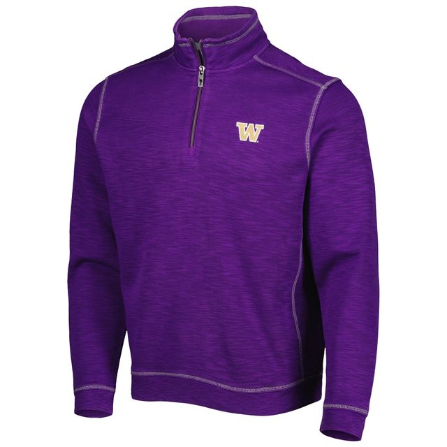 Tommy Bahama Purple Washington Huskies Sport Tobago Bay Tri-Blend Mock Neck Half-Zip Jacket