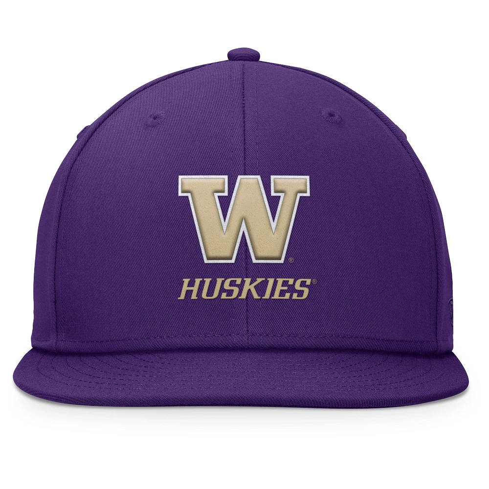 Casquette Snapback fondamentale Top of the World violette des Washington Huskies pour hommes