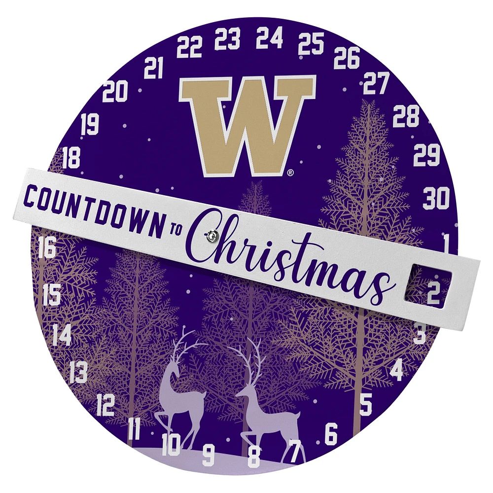 Pegasus Washington Huskies Countdown to Christmas Wall Sign