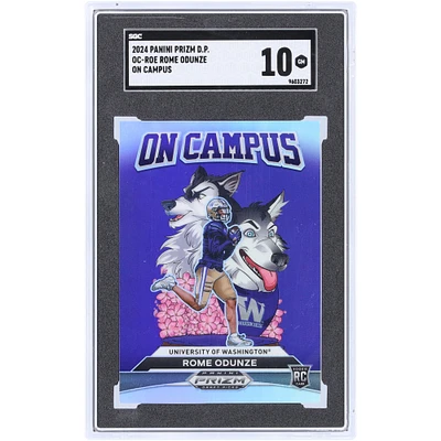 Rome Odunze Washington Huskies 2024 Panini Prizm Draft Picks On Campus #OC-ROE SGC Authenticated 10 Rookie Card