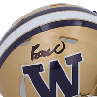 Casque Riddell Speed ​​Mini autographié par Rome Odunze des Washington Huskies