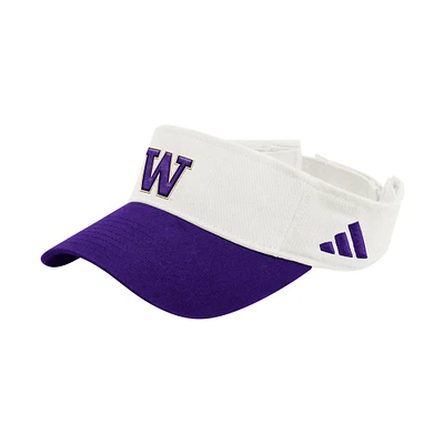 Unisex adidas  White Washington Huskies Dugout Adjustable Visor