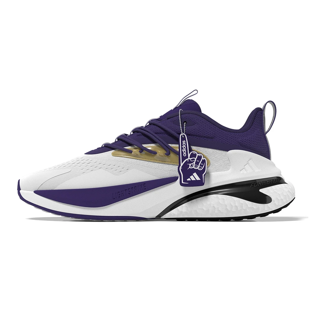 Chaussures unisexes adidas AlphaBoost V2 Washington Huskies blanches/violettes