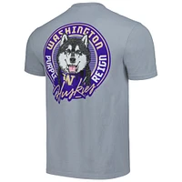 T-shirt unisexe gris Washington Huskies Hyper Local Malamute Circle
